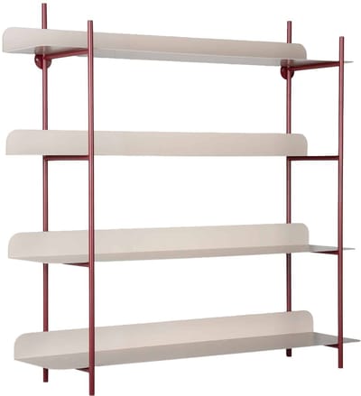 Present Time Wanddecoratie Reina Cuatro - Bordeaux - 60x16x60cm - Modern