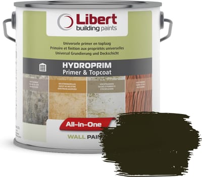 Libert Hydroprim – Isolerende Primer & Afwerkingslaag – 2-in-1 – Binnenmuurverf – Blackout PE155 – 10L