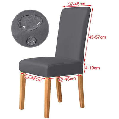 Housse de chaise de salle à manger en tissu imperméable de couleur unie, extensible en spandex, housses de siège de chaise pour cuisine, mariage, banquet, hôtel, 1 pièce 1-Pcs