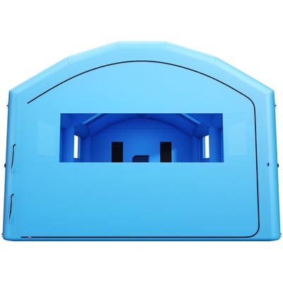 Cabine de Peinture Gonflable, 10 x 6 x 4 m, Cabine de Pulvérisation Portable avec Soufflantes 950W+1100W, Grande Coton Filtre, Espace de Changement, Tente de Peinture à Toit Arrondi pour