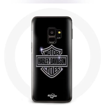 Coque - Harley Davidson - Galaxy S9 - Noir - Logo - Rigide