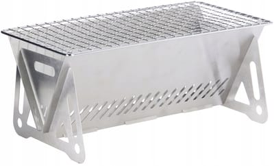RVS - Mini Vouwbare Houtskool BBQ – Compact & Draagbaar - Zeer compact