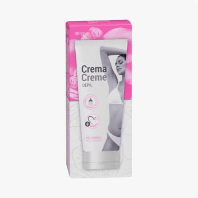 Deliplus ontharingscrème - gevoelige huid - voor gebruik onder de douche - inclusief handschoen - 200 ml