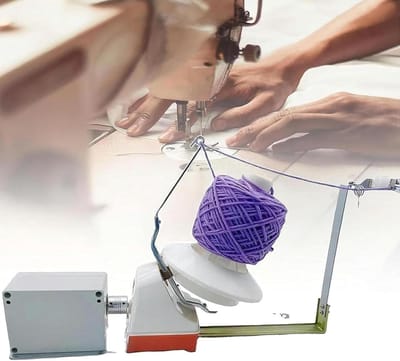 Elektrische Garen Winder - Garen Wikkelmachine - Garen Organiseren - Grote Capaciteit - 500g - Zwart