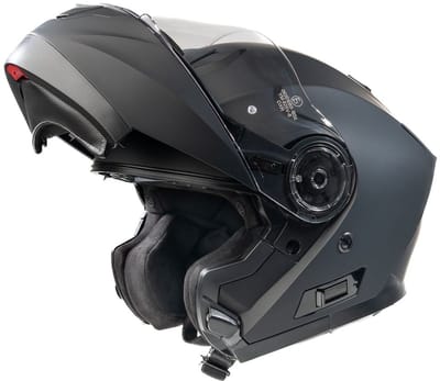 MOTOBLOUZ SPECTRON EVO Systeemhelm - Motorhelm ECE 22.06 Gekeurd - Scooterhelm & Brommerhelm - Heren & Dames - Volledig zwart - S
