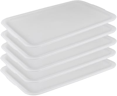 Sunware deksel voor Sigma Home opbergbakken 45L - 6x - kunststof - 39 x 60 x 1,5 cm - wit