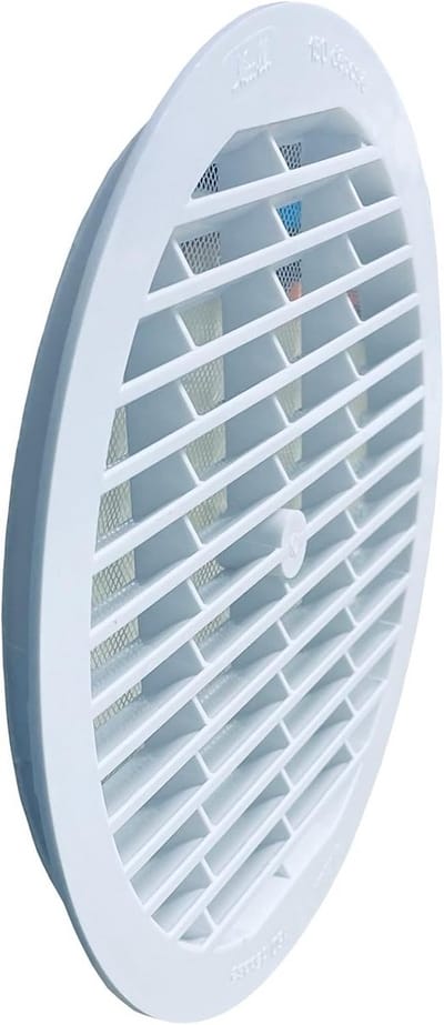 Ronde Ventilatie Rooster Wit 175 mm Diameter voor Binnen en Buiten