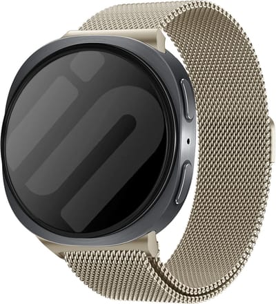 Strap-it Milanese RVS Bandje Retro Gold – Luxe, Verstelbaar & Roestvrij geschikt voor Samsung Galaxy Watch 9 (40/44mm) / Watch 8 (40/44mm) / 8 Classic (46mm)
