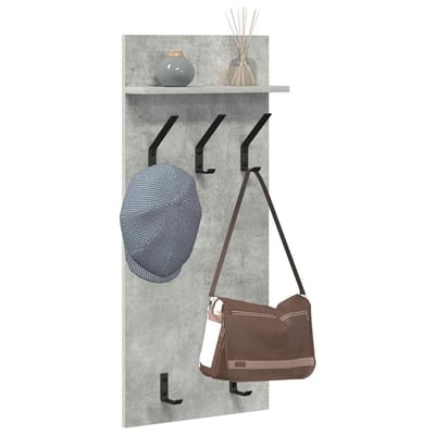 vidaXL - Wandgemonteerde - kapstok - Muurmontage - Beton - Grijs - 40 - x - 10 - x - 90 - cm