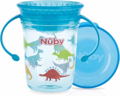 Nuby 360º Wonder Beker Met Handvat 240 ml Aqua