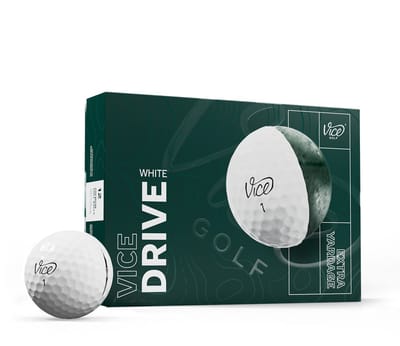 Vice Golf Drive - 12 golfballen - Wit - 2-delig - Duurzame Surlyn® cover - Extra afstand & slijtvast