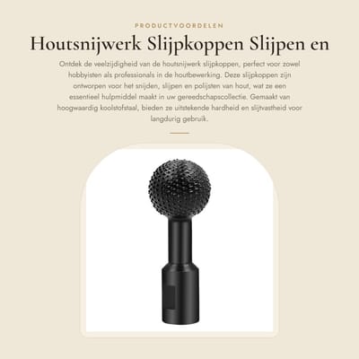Dailygoods- Slijpkoppen Houtsnijwerk - Koolstofstaal - Geschikt voor Haakse Slijpers 115/125 - Diameter 40 mm - Totale Lengte 108 mm - Slijtvast en Duurzaam - Slijpaccessoire