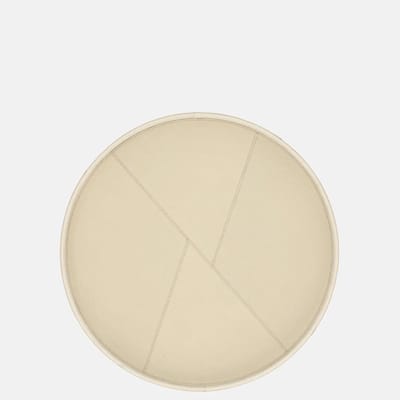 Chamada Lauren leren dienblad rond effen M beige