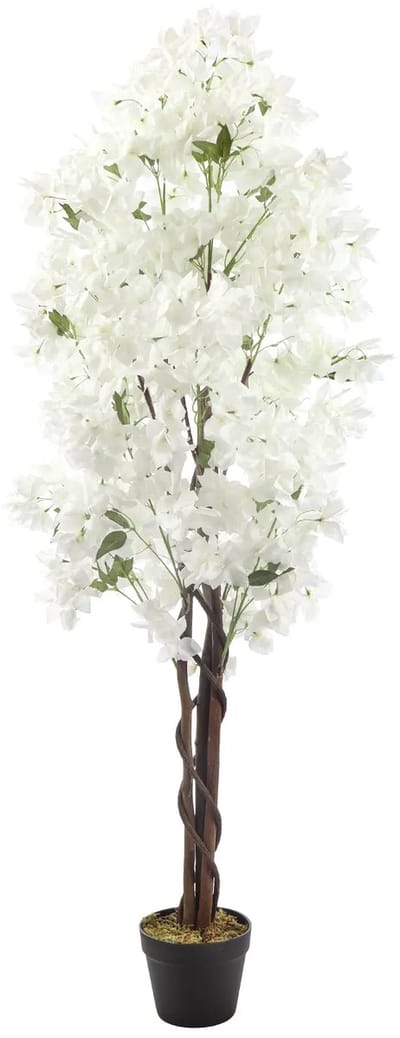 Witte Kunstplant Bougainvillea 150 cm – Kunst Bloesemboom – Nep Boom met Bloemen – Onderhoudsvrije Decoratie Bloemboom
