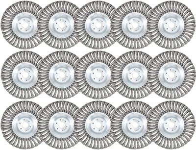 Kibani universele onkruidborstel - 20 cm - per 15 - staal - max. toerental 10.000 p/m - inclusief vulring - onkruidverwijderaar – tuingereedschap