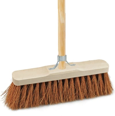 Sorex Bezem binnen - incl. stokhouder - kokos - 30 cm - steel 120 cm - kamerveger