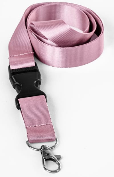 Ecorare® - 5 stuks Sleutelkoord - Kliksluiting - Lanyard - Keycord - Roze - 50 cm