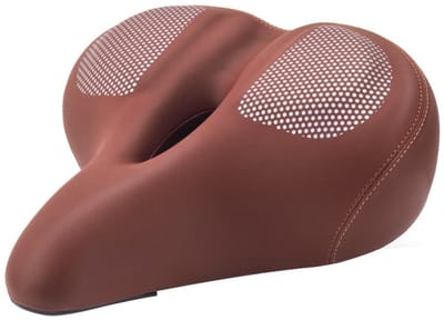 Fietszadel - Overdimensioneerd Comfortabel Met Extra Zachte Schuimvulling - Universeel Vervangbaar Voor Trainingsfiets, MTB, E-Bike, Stadsfiets En Racefiets - Bruin - Voor Mannen, Vrouwen En Senioren