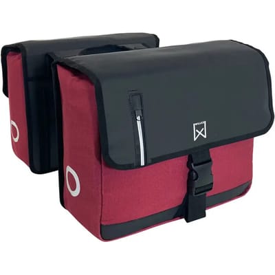 Willex Dubbele Fietstas - Business - Rood/zwart - 40L