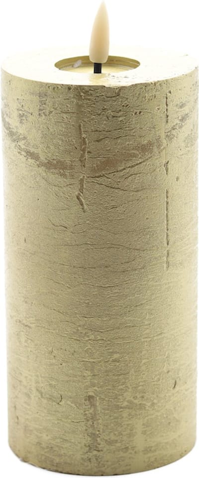Mansion atmosphere led kaars metallic goud 15x7,5cm