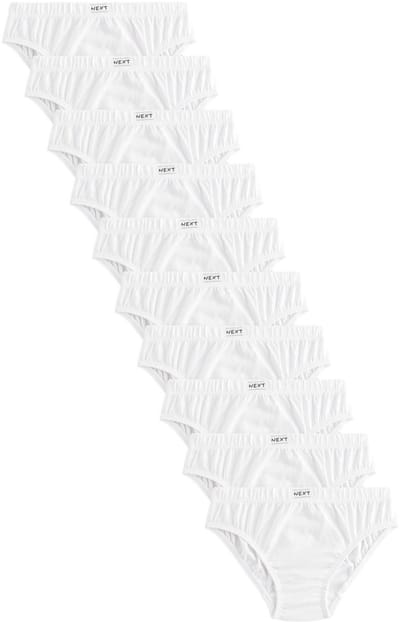 Next - Jongens - Set van 10 onderbroeken van 100% katoen - Wit