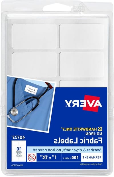 Stoffen Etiketten - Naamlabels Kleding - Items Identificeren - Strijkvrij Aanbrengen - 100 Stuks - Wit