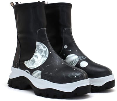 Goby Dames Boots – Handgemaakt Vegan Leer – Comfortabele Plateau Boots – Maat 40