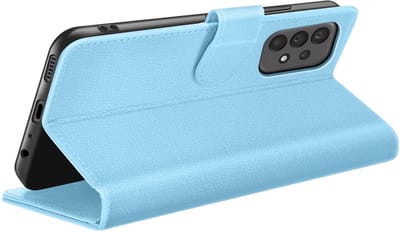 Zanae, Hoesje geschikt voor Galaxy A23 4G / 5G - Wallet Case & Magneetsluiting, Lichtblauw