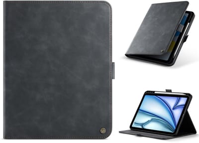 Solidenz Hoes - Geschikt voor iPad Air 11 inch (M4 / M3 / M2) en iPad Air 10.9 inch (Air 5 / Air 4) - Urban Book - Zwart