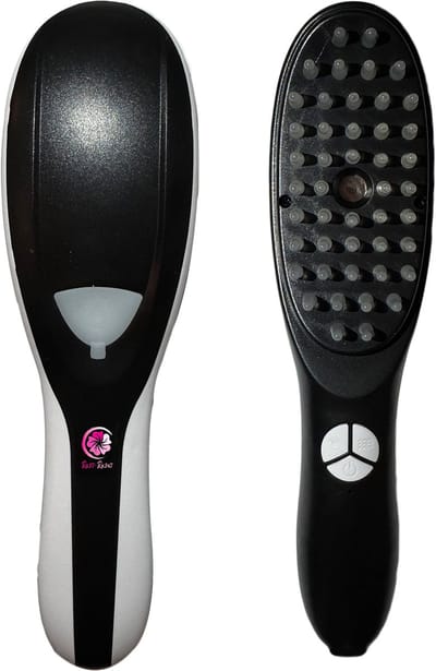 Rest and Reset electric hair brush. Red and Blue light therapy
