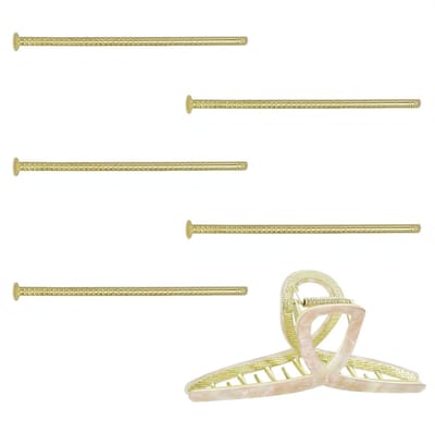 Allecto - Gouden Middenas - Vervangingsonderdelen - 25 mm - Veerclip - Haarklauwen - 5 Stuks - Geschikt voor Haarkapsels - Goud