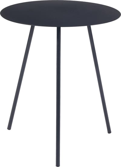 Bijzettafel Sula metaal rond 45x40 cm zwart
