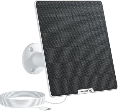 Solar Paneel - Zonnepaneel Camera - Camera Opladen - IP66 Waterdicht - 6 Watt - Zwart