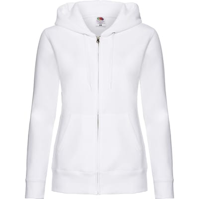 Fruit of the Loom Dames/Dames Premium Hooded Lady Fit Hoodie (Wit)