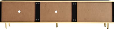 Sweiko Sweiko TV-kast - 2 lades - Metalen poten - Spaanplaat - Zwart + Goud