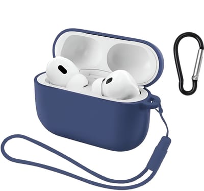Studio Air® Airpods Hoesje Pro 3 Siliconen Case - Royal Blue - Hooked - Soepel Airpod Hoesje voor Airpods Pro 3 (2025)