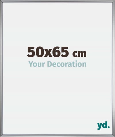 Your Decoration - Fotolijst 50x65 cm - Kunststof - Zilver Hoogglans - Annecy