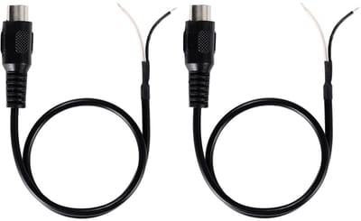 Solidchoice - Dailygoody - RCA Speaker Kabel - 30cm - 2 Stuks - Connector naar Bare Wire - Ideaal voor Audio/Video Apparaten - Geschikt voor Hifi - Zwart