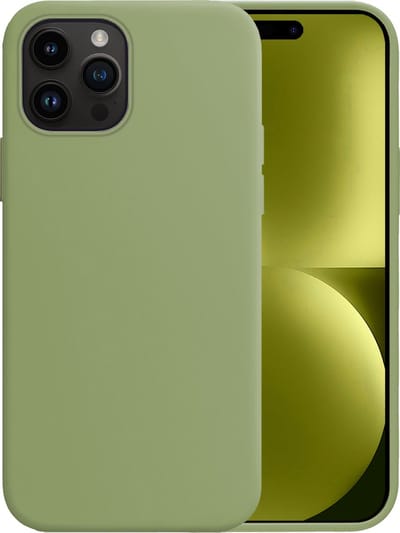 Hoesje - Geschikt voor Apple iPhone 15 Pro - Sterk & Shockproof - Hoes Cover - Siliconen Case - Telefoonhoesjes - Groen
