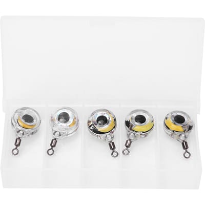 5 stuks LED Onderwater Vislicht Oogvormige Nachtlamp Lokmiddel Aantrekker Lokmiddel Aas Gereedschap white