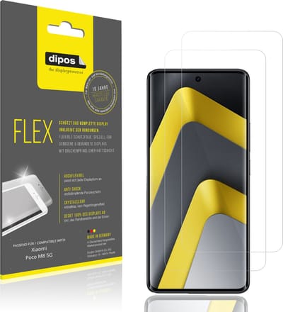 dipos – 2x Beschermfolie geschikt voor Xiaomi Poco M8 5G | 3D Full Cover Screenprotector | 100% Passend