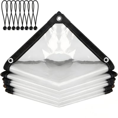 Dailygoods- Dekzeil Waterdicht - Transparant Zeil - Afdekzeil voor Tuin - Kweekzeil voor Broeikas - Outdoor Bescherming - 2 x 2 m