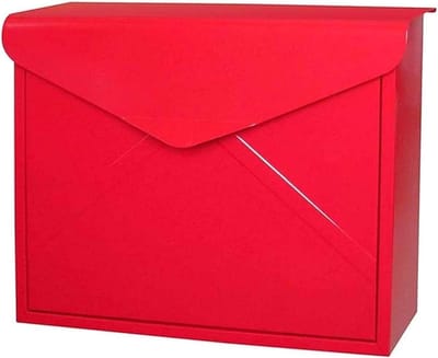 Hangende Brievenbus - Buiten brievenbus - Post ontvangen - Afsluitbaar met slot - 2.2 kg - Rood