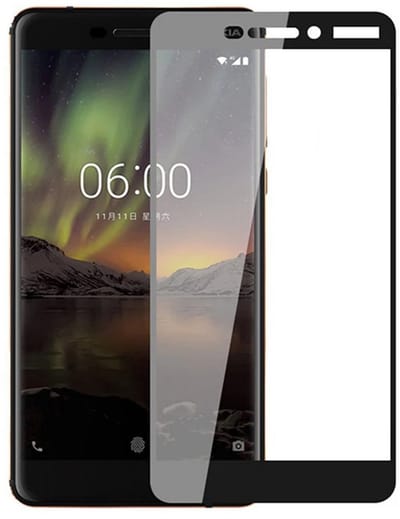 DrPhone Nokia 6.1 Glas - Tempered Glass 3D – Volledige Dekking - Schermbeschermer - Gehard Glas
