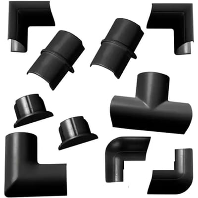 D-line Accessoirepakket Voor Kabelgoten 30x15mm Kliksysteem Zwart