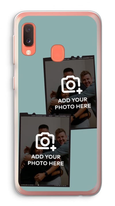 Gepersonaliseerd - Case Company® - Hoesje geschikt voor Samsung Galaxy A20e hoesje - Polaroid Zwart - Soft Cover Telefoonhoesje - Bescherming aan alle Kanten en Schermrand