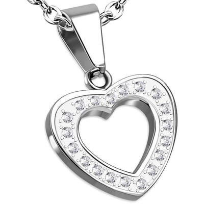 Amanto Ketting Bodey - 316L Staal PVD - Hart - 16x15mm - 45cm