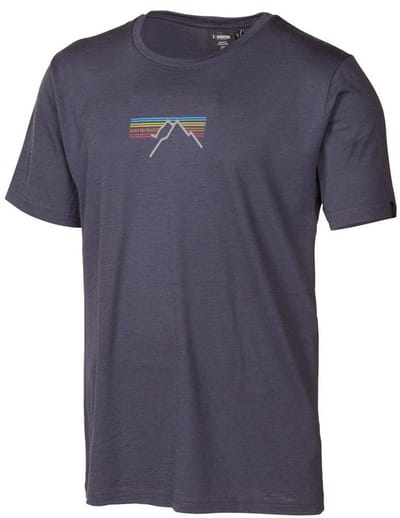 Ivanhoe t-shirt UW Ceasar Sunset voor heren - 100% extra fijne merino wol - Blauw
