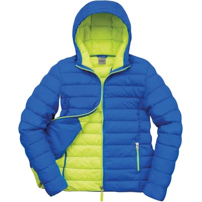 Result Women´s Snow Bird Hooded Jacket RT194F - Ocean Blue/Lime - S