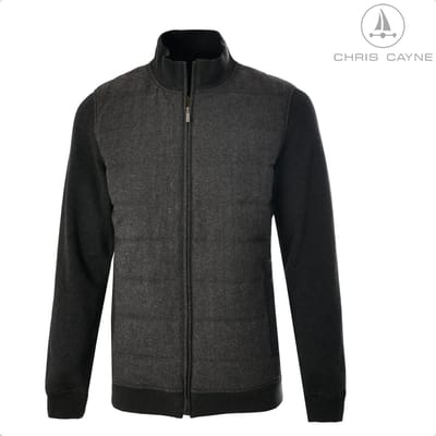Chris Cayne heren vest - L - antracith - coatje - steekzakken - buitenstof Katoen - voering voorpand wol/polyester